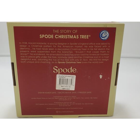 Spode Christmas Tree 2014 Annual Revere Candy Bowl 6 inches PRE-OWNED IOB - Picture 2 of 10